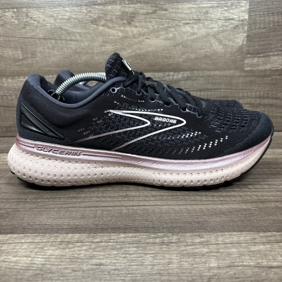 Brooks Shoes - Brooks Glycerin 19 Black Pink Womens US Size 10 EUR 42 1203431B074 Running Shoes